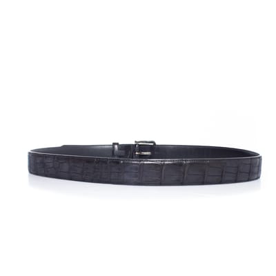 Loro Piana alligatorriem van blauw leer
