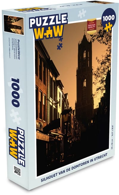 Puzzel Utrecht - Toren - Silhouette - Legpuzzel - Puzzel 1000 stukjes volwassenen