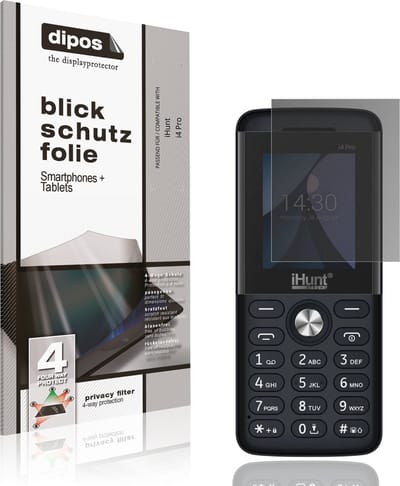 dipos – Matte Privacy Screenprotector geschikt voor iHunt i4 Pro | Anti-Spy Beschermfolie