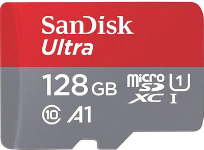 SanDisk 128 GB Micro SD Ultra 120 MB/s UHS-I A1 Class 10