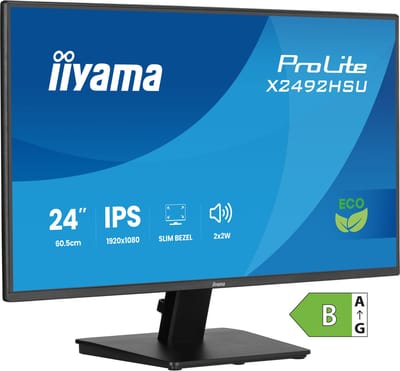 iiyama ProLite X2492HSU-B1 - 24 inch - Full HD - IPS - USB-Hub (2x) - Energy label B