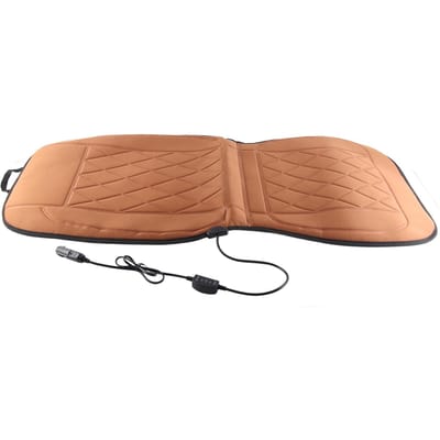 Stoelverwarming Auto Pad 12V Verwarmingskussen Elektrisch Verwarmingskussen 30‑60  graden C Temperatuurregeling Winter Auto Verwarmd brown