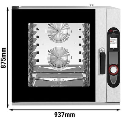 GGM Gastro Bäckerei-Kombidämpfer - Touch - 6x EN 600x400 - inkl. Waschsystem Zilver / Zwart