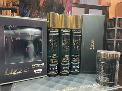 PRO PAKKER BraziliCious Honey Therapy Keratine 3 x 1000 ml + Lizze Extreme Haardroger + Lizze Extreme STIJLTANG+BraziliCious 1000 ML