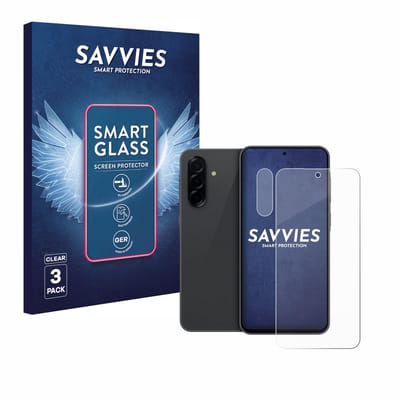 3 Stuks Savvies Screenprotector - geschikt voor Samsung Galaxy A36 5G (Voor+Camera) - beschermfolie glas transparant