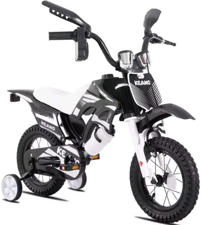 MotoBike Kinderfiets 12 inch met zijwieltjes Zwart