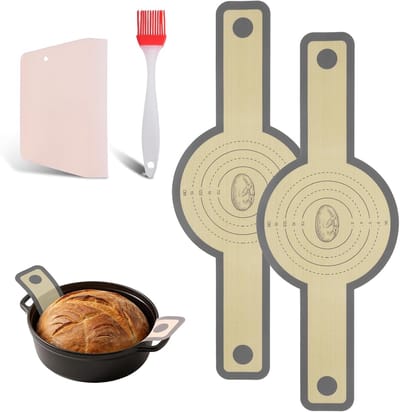 Siliconen Bakmatten - Broodsling Dutch Oven - Zuurdesem Brood Maken - Anti-aanbak Herbruikbaar - 56x21 cm - Grijs