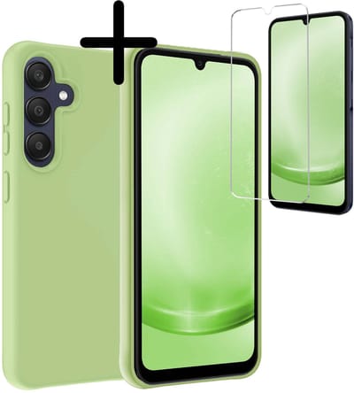 Hoesje Met Screenprotector - Geschikt voor Samsung Galaxy A26 - Sterk & Shockproof - Back Cover - Siliconen Case - Telefoon Hoes - Groen