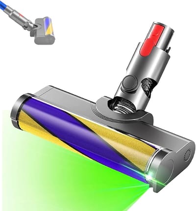Geschikt voor Dyson V15 V11 V10 V8 V7 Stofzuiger Stofdetector, Vervangend Accessoire voor Zachte Rolborstel voor Hardhouten Vloeren met Optisch Groen Licht - Verbeterd Vermogen, Snelheid en Levensduur