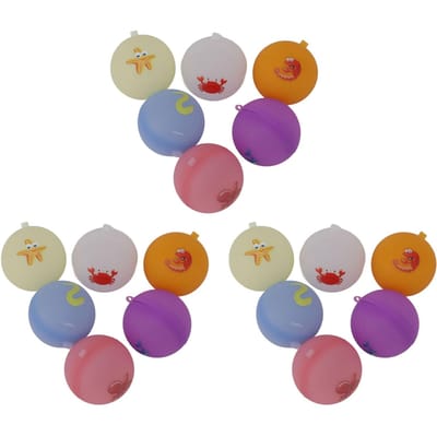 18 PIÈCES Ballons à Eau Dessin Animé Silicone Remplissage Rapide Auto-scellants Jouets Balle d'Eau pour Piscine Extérieure Plage d'Été gray