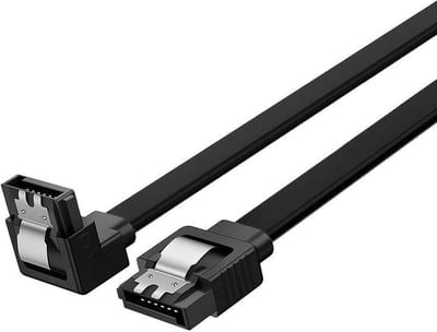 Ninzer SATA 3 Kabel 60 cm - SATA III Data Kabel 6 Gb/s - Voor SSD, HDD, Moederbord en Optische Drive - Haakse SATA Kabel