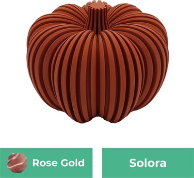 Solora pompoen beeld – Decoratief beeld - Rose Gold - 3d geprinte beeld – Herfst woondecoratie - 10CM