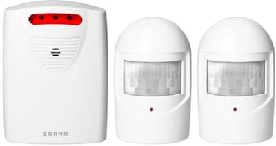 ORNO Draadloze bewegingssensoren en draadloos waarschuwingssysteem - 120m bereik - Deur- en Doorgangsmelder met Geluid Set van 2 - IP44