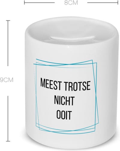 Akyol - meest trotse nicht ooit Spaarpot - Nicht - trotse nicht - verjaardagscadeau - verjaardag - cadeau - cadeautje voor nicht - nicht artikelen - kado - geschenk - gift - 350 ML inhoud