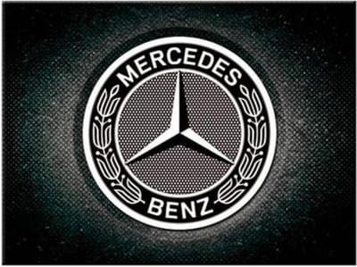 Magneet Mercedes-Benz - Logo Zwart - 6 x 8 cm