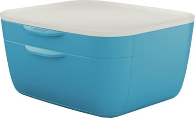 Leitz Cosy Ladenblok  - Ladekastje Met 2 Laden  - Ladenbox Voor Bureau  - Ideaal voor Thuiskantoor/Thuiswerken - Sereen Blauw