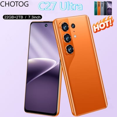 CHOTOG Smartphone C27 ULTRA Mobiele Telefoons Android 15 5G 7.3 HD Mobiele Telefoon 22GB+2TB 7800mAh Octa Core Ontgrendeld Dual SIM 16+48MP Camera