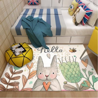 3D Geprint Kristalfluweel Tapijt Woonkamer Slaapkamer Kaart Liefde Kinderkamer Beddeken Kruipmat 60 * 90cm