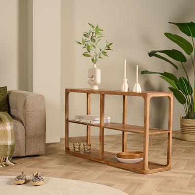 Dressoir Evora - Mangohout - Naturel - 140x78x36 cm (BxHxD) - Kleur Raw Naturel