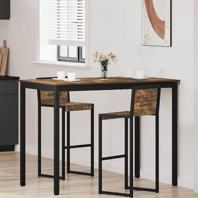 vidaXL - Staande - Bartafel - Bewerkt - hout - Rechthoekig