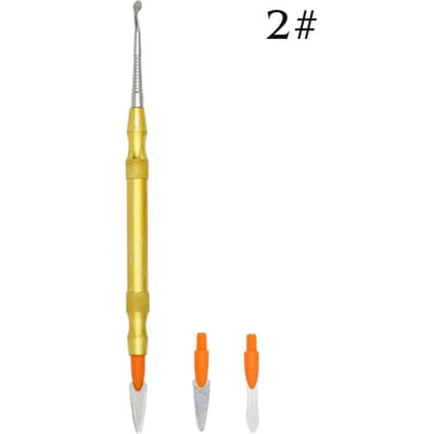 Outils de Sculpture à la Cire de Laboratoire Dentaire Spatule à Mélanger la Céramique Porcelaine Lame de Couteau Outil de Sculpture pour Dentiste yellow