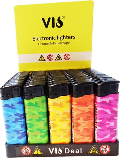 Klik aanstekers 50 stuks in tray navulbaar electronic lighters- Vio deal (high quality)
