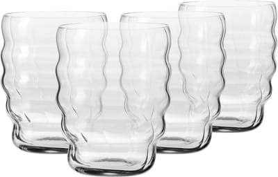 KROSNO | Latte Macchiato Glazen | Set van 4 - 440 ml | Coffee Moments Collectie | Loodvrij Glas voor Koffie, Thee, Dranken en Desserts