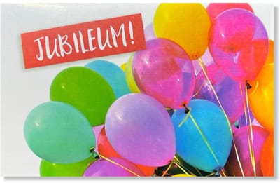Jubileum! - 12x17cm - Gevouwen kaart inclusief envelop