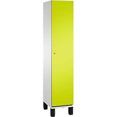 C+P Cambio kast, 1 vak, op poten, B 400 x D 525 x H 1980 mm, lichtgrijs/kleedgroen