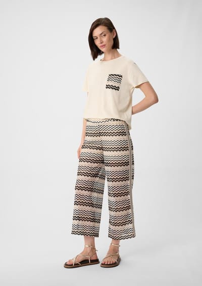 Dames gebreide jersey broek COMMA