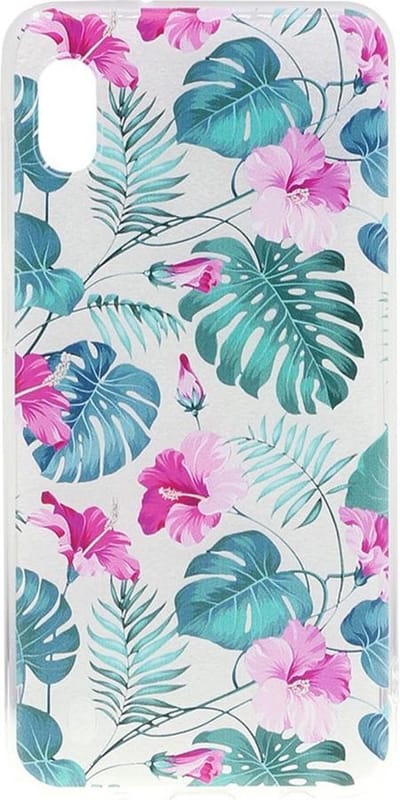 Shop4 - Geschikt voor Samsung Galaxy A10 Hoesje - Zachte Back Case Bloemen en Bladeren