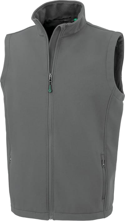 Result Men´s Recycled 2-Layer Printable Softshell Bodywarmer RT902 - Workguard Grey - XXL