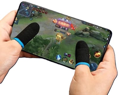 Finger Sleeve Smarphone I Duimhandschoen Gaming I Sleeve Voor Mobile Gaming I Game handschoenen Voor Touchscreen i 2 Stuks I Zwart