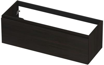 INK - Onderkast 1L Greeploos Houten Keerlijst Fineer - 1200x450x400 Mm - Matt Intens Black
