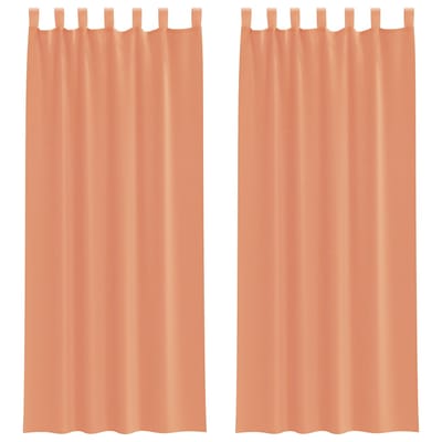 vidaXL - Gordijnen - met - lussen - 2 - st - terracotta - 140x260 - cm