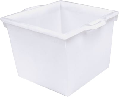 Vierkante Cementkuip 40 Liter - Wit/Transparant