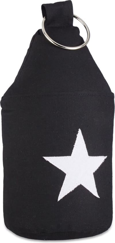 deurstopper ster - met handgreep - 23 cm - deurbuffer - zwart