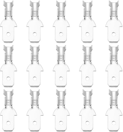 Dailygoods - 200 stuks krimpklemmen - Mannelijke spadeconnectoren - Betrouwbare verbinding - 4,8 mm - Ongeïsoleerde terminals - Geschikt voor 20-16