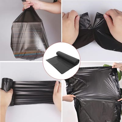 Robuuste Vuilniszakken met Schuifgrepen - Gerecycled Kunststof, 30L (8 Verpakkingen)