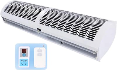 Luchtgordijn - Deurventilator - Comfort Verhogend - Met Afstandsbediening - 150 cm - Zilver
