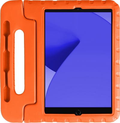 Hoes - Geschikt voor Apple iPad 9 (2021) - 10.2 inch - 9e Generatie - Kinderhoes Shockproof Bumper - Kidsproof Case - Tablet Hoesje - Kinder Hoesje Cover - Oranje