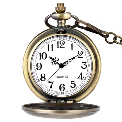 Fako - Zakhorloge - Pocket Watch - XXL - Classic - 47mm - Bronskleurig