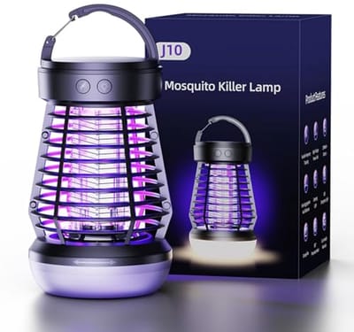 Elektrische Insectenvernieter, Draagbaar - UV LED Muggenlamp, 2200mAh Oplaadbaar - Waterdichte Muggenvanger voor Binnen en Buiten