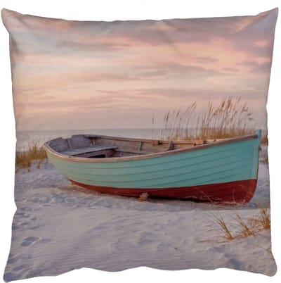 Sierkussens - Kussentjes Woonkamer - 50x50 cm - Rustiek - Roeiboot - Zandstrand