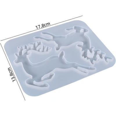 Kerstvormige siliconen mal DIY epoxyhars mal herten elanden mal kerstboom hanger decoratie kerst elanden mal type C