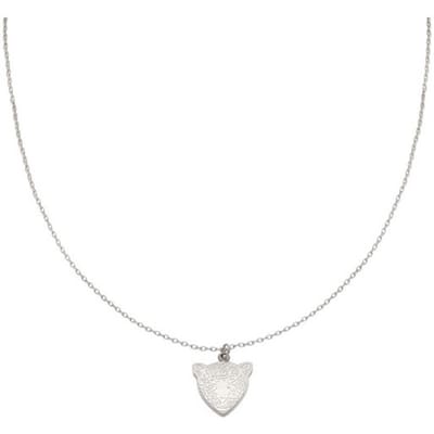 Leopard bedel ketting - Zilver - Tijger kop kettinkje van roestvrij staal - Zilveren sieraden voor dames - Luipaard - RVS - Stainless steel - Nikkelvrij - Roestvrij stalen
