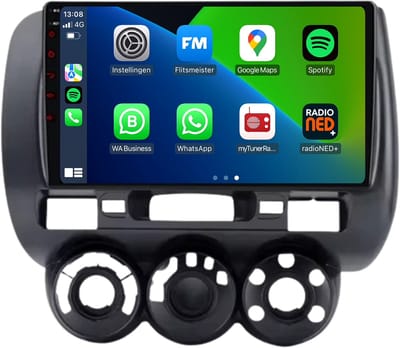 CarPlay autoradio geschikt voor Honda Jazz | 2002 t/m 2008 | Android 13 | Draadloos Apple CarPlay & Android Auto | 2GB + 32GB | 8-Core | Davilon | 2025 model | 2002 2003 2004 2005 2006 2007 2008 | Bluetooth & Wifi