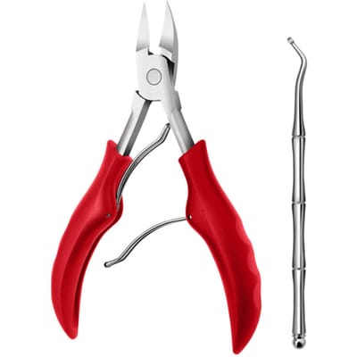 2 stuks Ingegroeide teennagel gereedschapsset Roestvrijstalen nagelriemtang Ingegroeide nagels knipper lifter