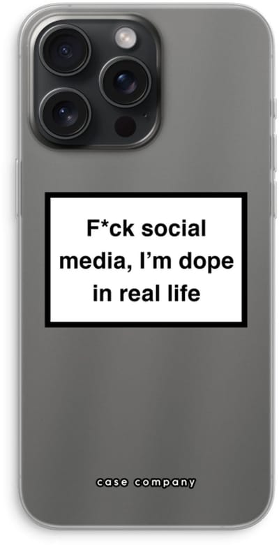 Case Company® - Hoesje geschikt voor iPhone 15 Pro Max hoesje - I'm dope - Soft Cover Telefoonhoesje - Bescherming aan alle Kanten en Schermrand
