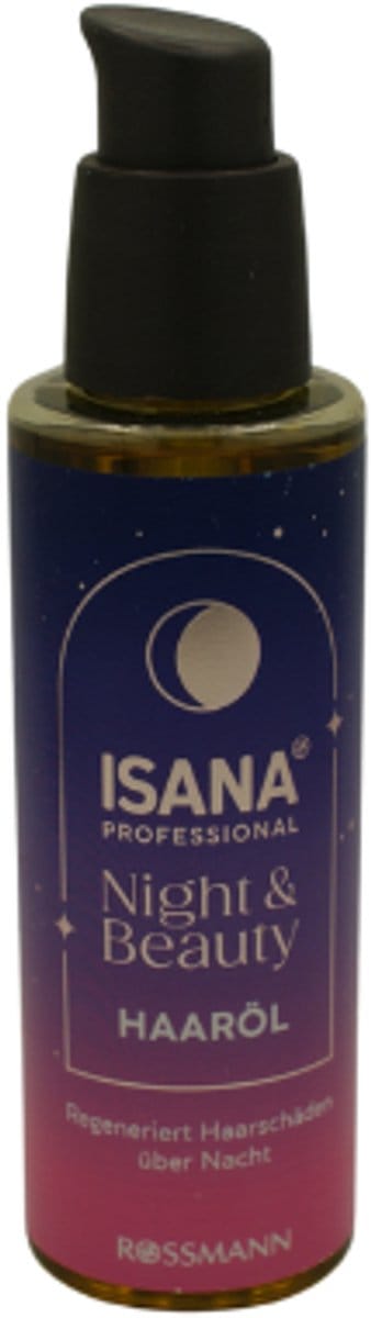Isana Haarolie - Night & Beauty | 1x 100ml - Arganolie & Zonnebloemolie - Herstel je haar terwijl je slaapt